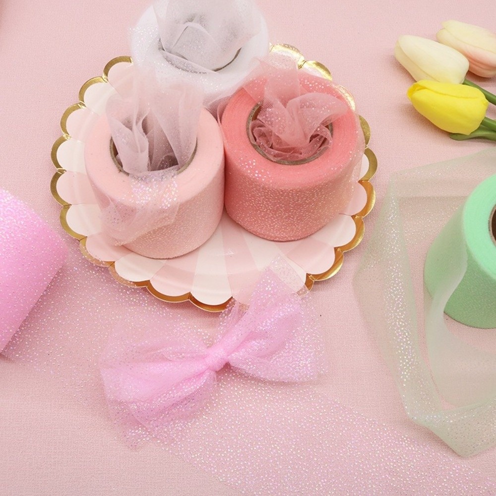 Ribbon Organza Roll - شريط ترتر كريستالي 6 سم ×