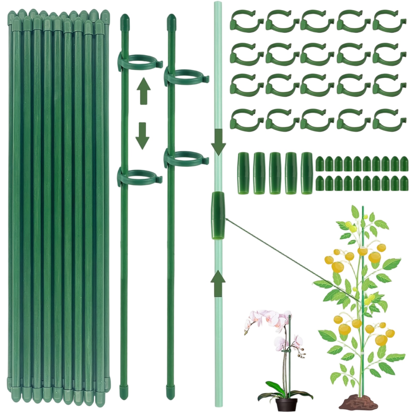 Florist Supply Bulk - دعامات نباتات قابلة للتعديل، أعمدة حديقة