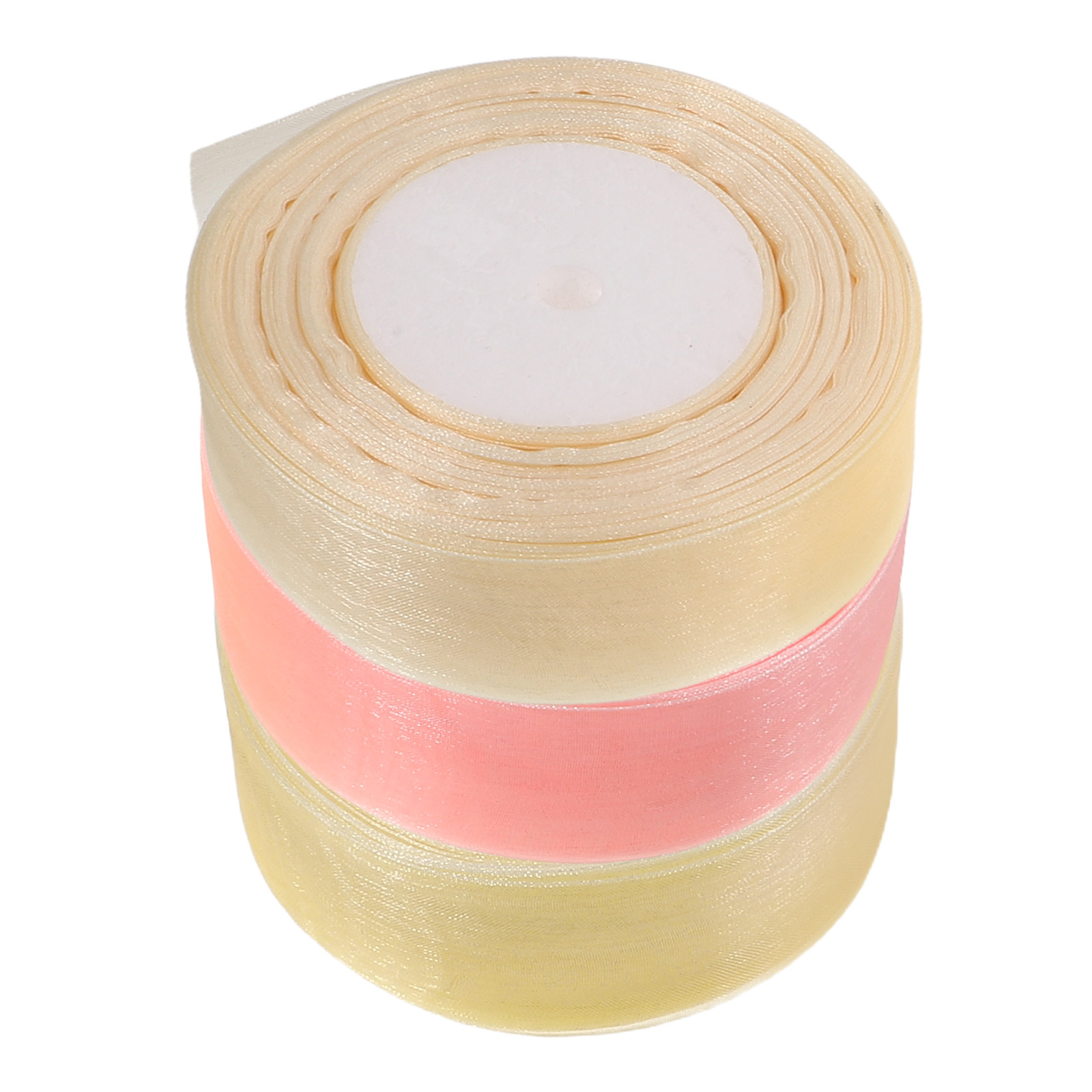 Ribbon Organza Roll - 3 لفات من شريط الأورجانزا الشفاف