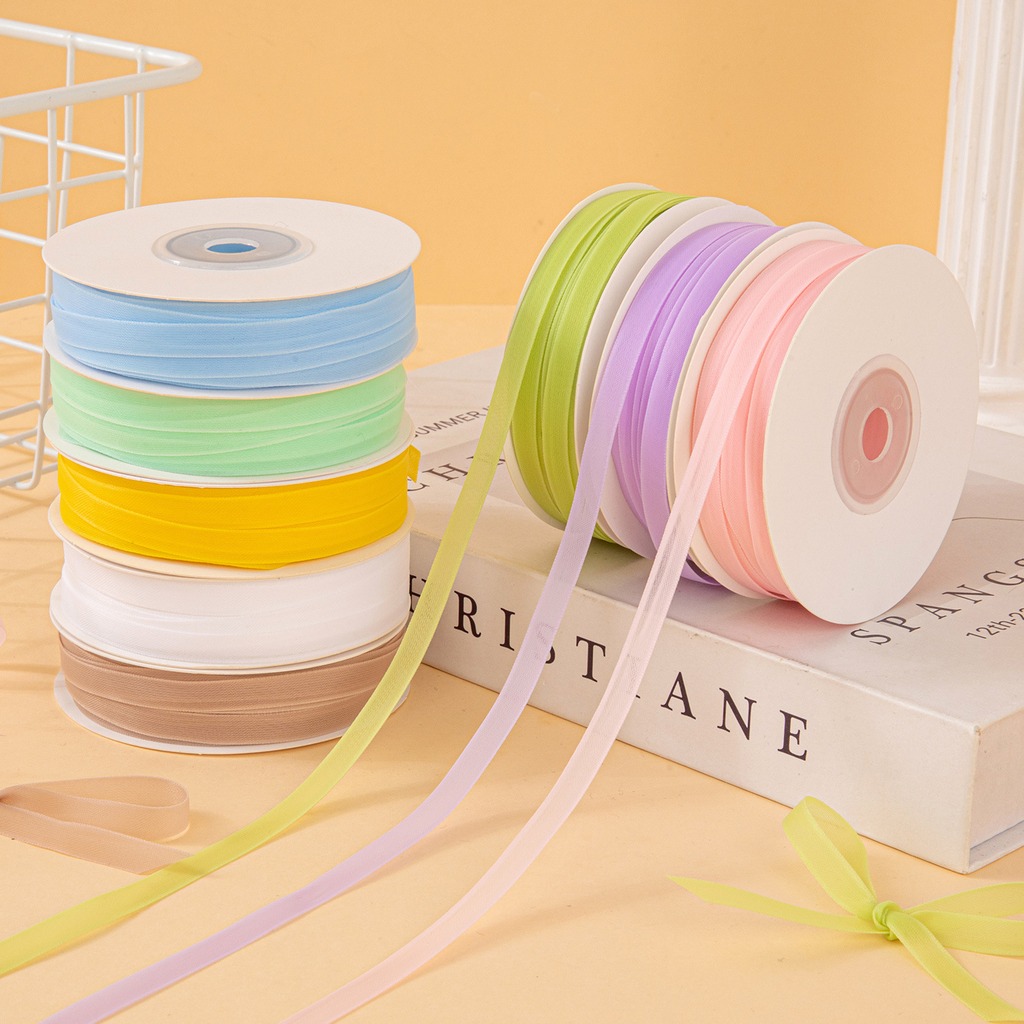 Ribbon Organza Roll - شريط أورجانزا شفاف مزدوج الوجه بعرض