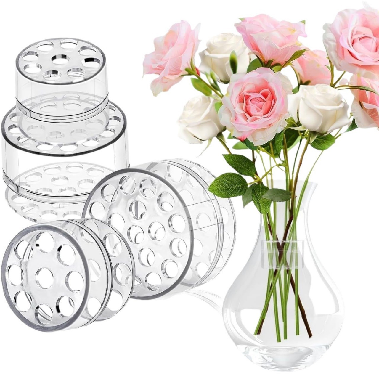 Florist Supply Bulk - حامل سيقان زهور حلزوني للإيكيبانا، حامل