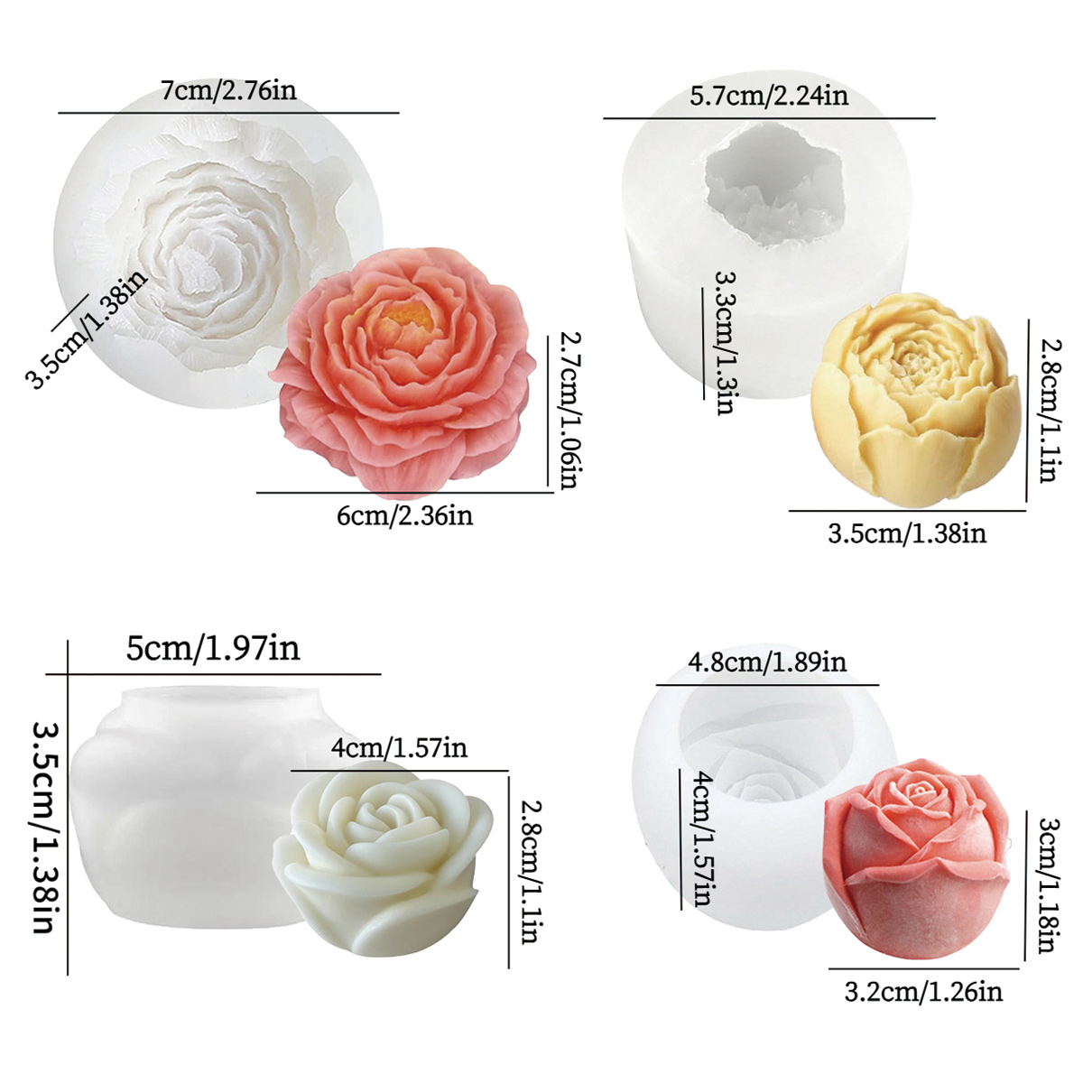 Florist Supply Bulk - مجموعة قوالب زهور مكونة من 4