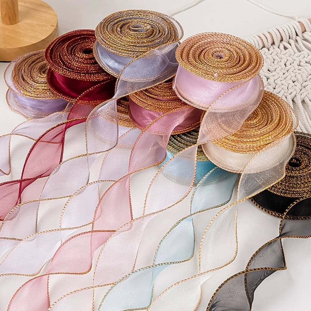 Ribbon Organza Roll - شريط أورجانزا بطول 10 ياردات/لفة مع