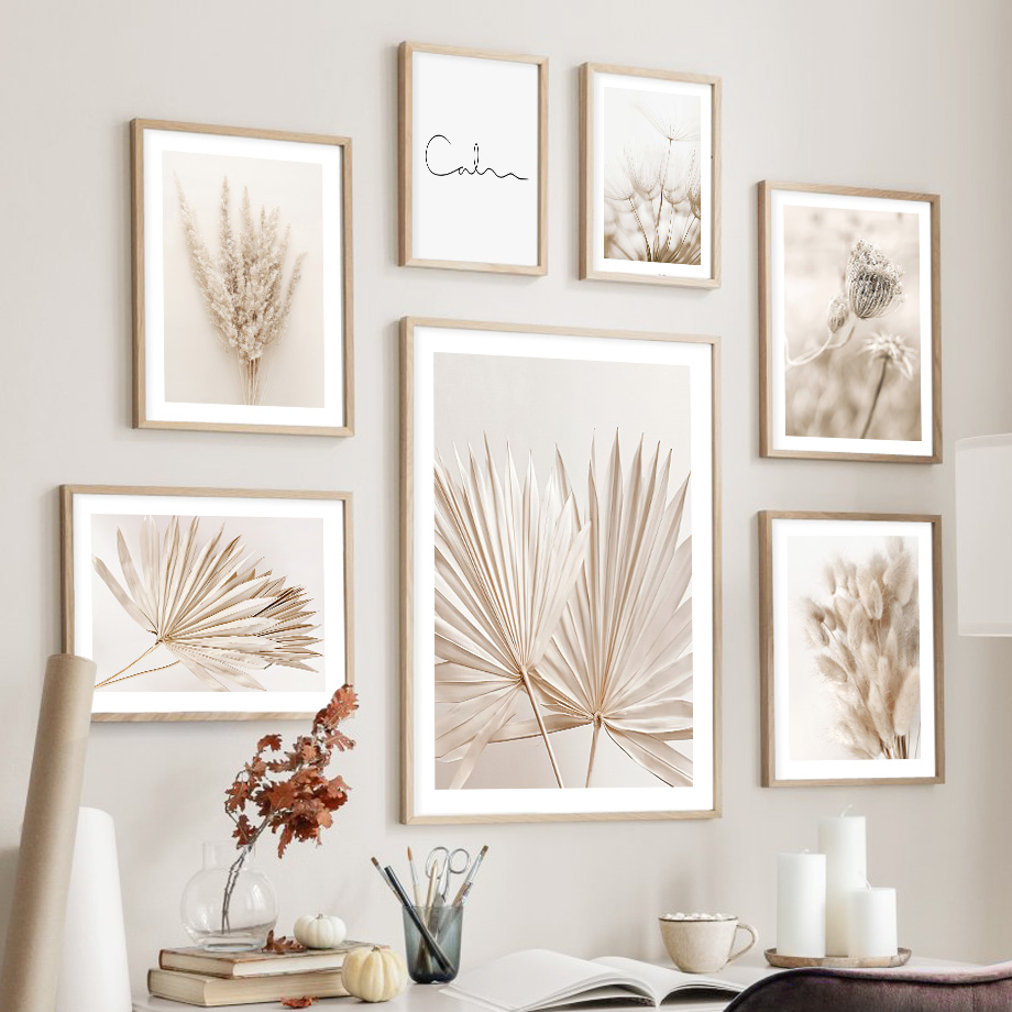 لوحة جدارية بوهو بلون بيج محاي - مراجعة Palm Leaf Dried وسعره