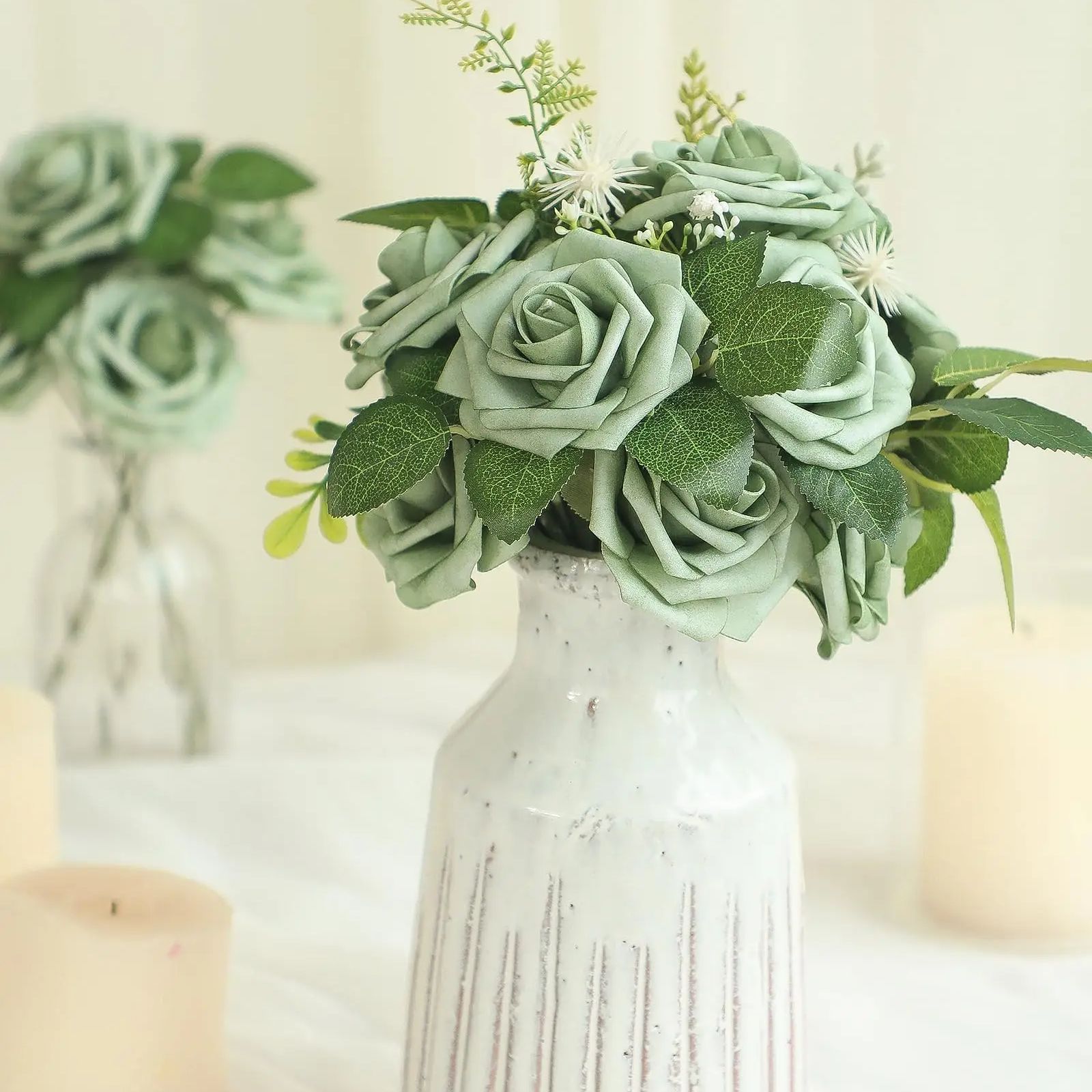 ورود فوم خضراء صناعية مع سيقان - مراجعة Florist Supply Bulk وسعره