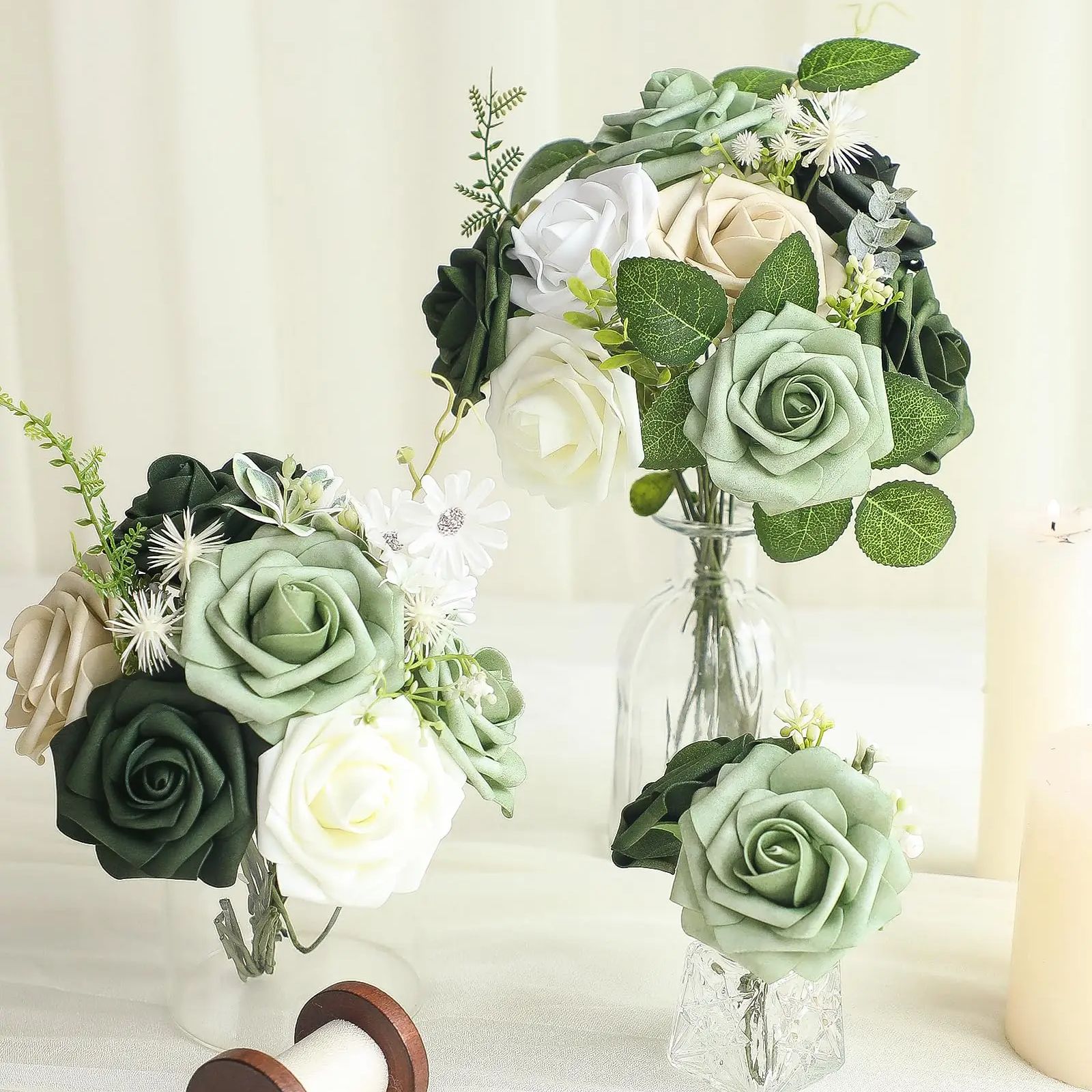 ورود فوم خضراء صناعية مع سيقان - مراجعة Florist Supply Bulk وسعره
