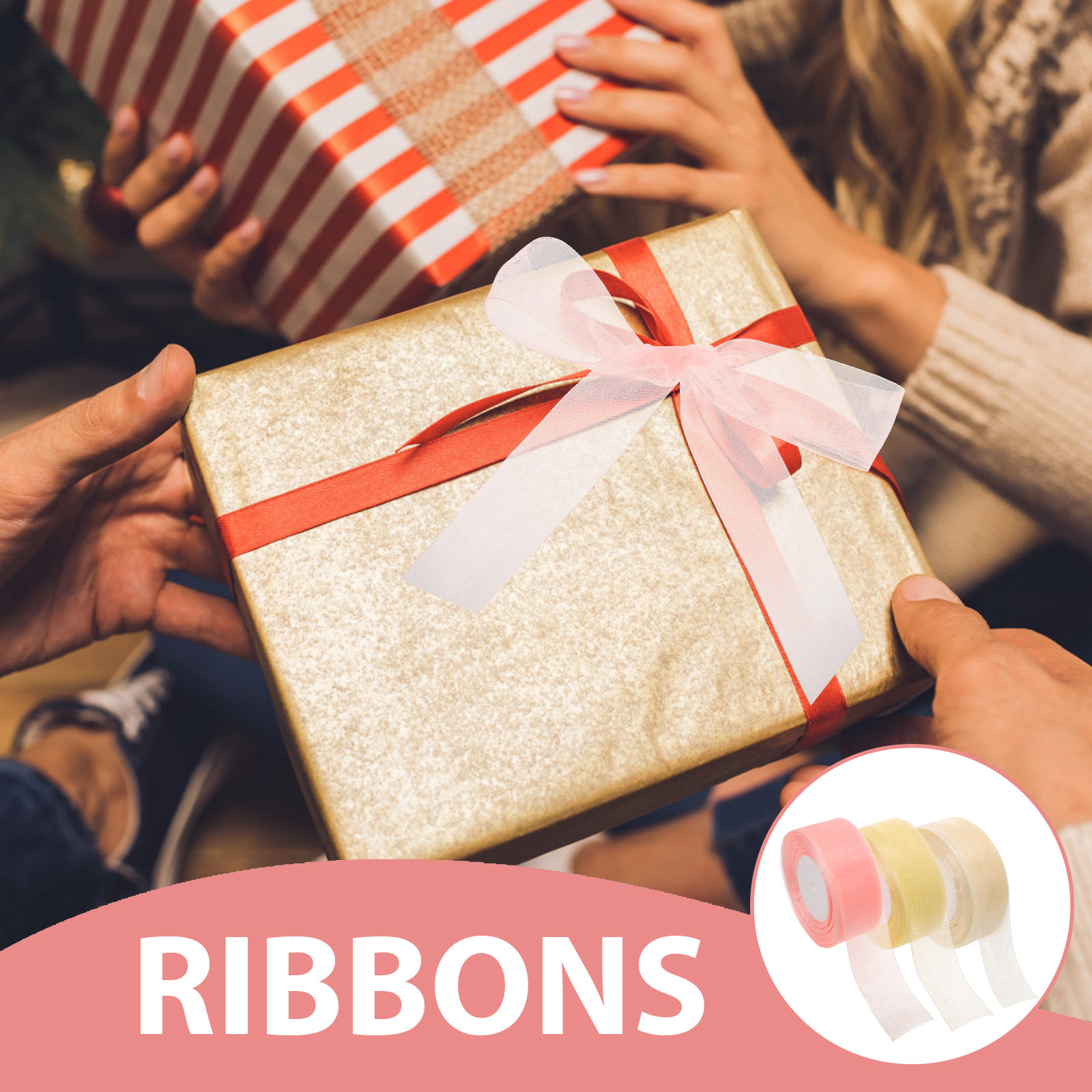 3 لفات من شريط الأورجانزا الشف - مراجعة Ribbon Organza Roll وسعره