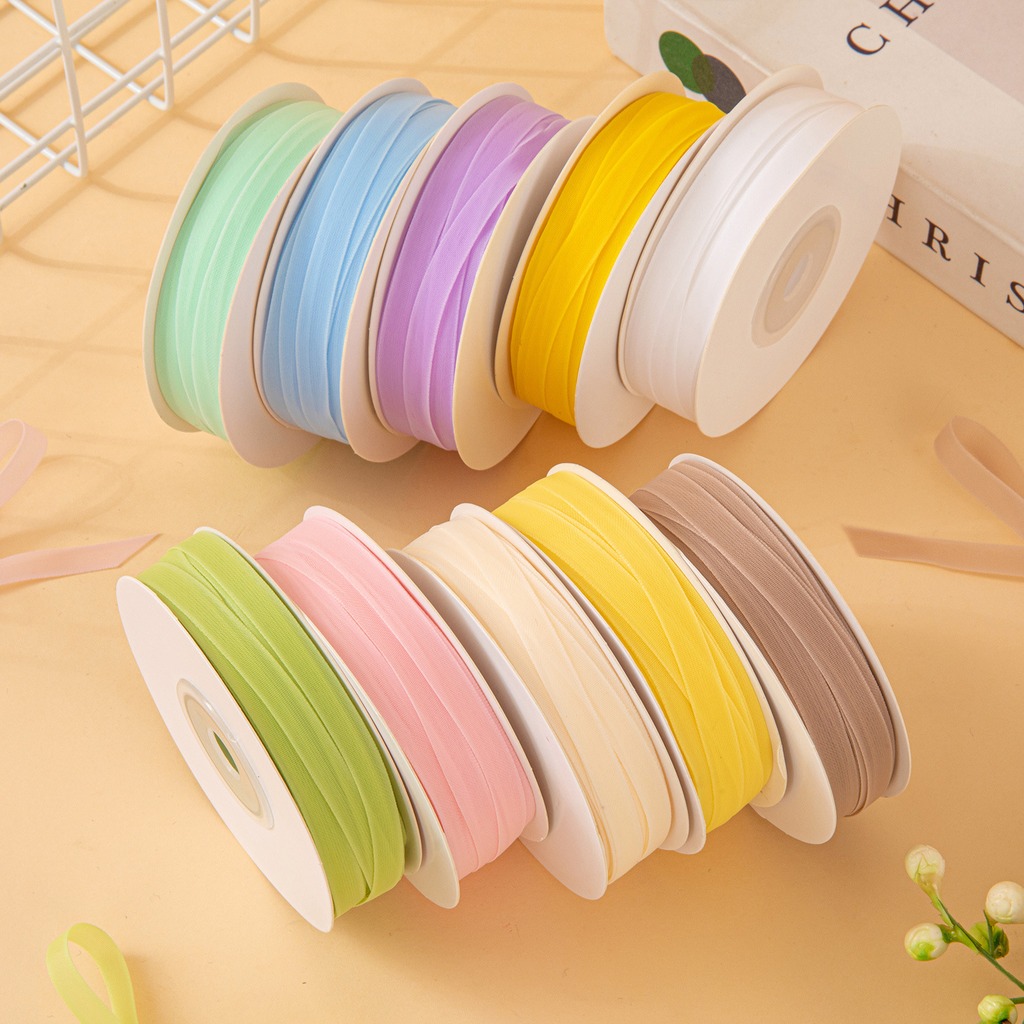 شريط أورجانزا شفاف مزدوج الوجه - مراجعة Ribbon Organza Roll وسعره