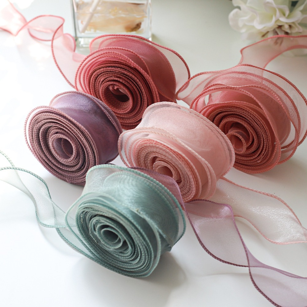 لفة شريط من الساتان لباقة الزه - مراجعة Ribbon Organza Roll وسعره