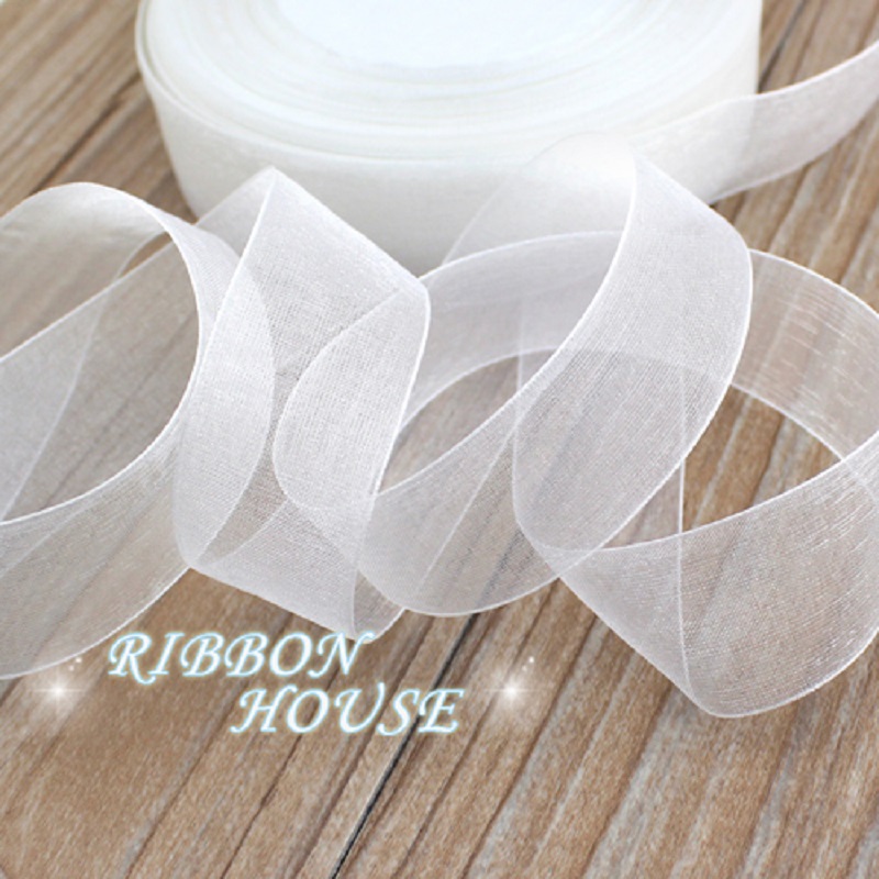 (50 ياردة/لفة) 12/15/20/25/40/ - مراجعة Ribbon Organza Roll وسعره