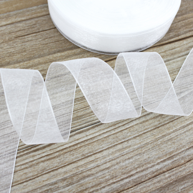 (50 ياردة/لفة) 12/15/20/25/40/ - مراجعة Ribbon Organza Roll وسعره