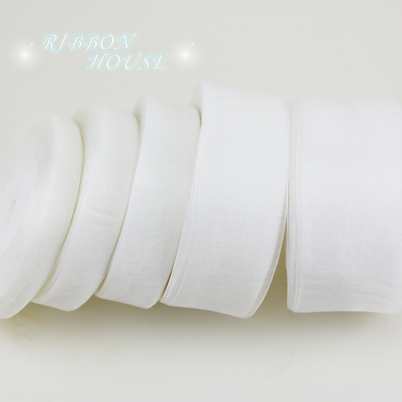 (50 ياردة/لفة) 12/15/20/25/40/ - مراجعة Ribbon Organza Roll وسعره