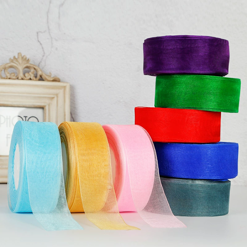 4 سنتيمتر الشيفون الأورجانزا ا - مراجعة Ribbon Organza Roll وسعره