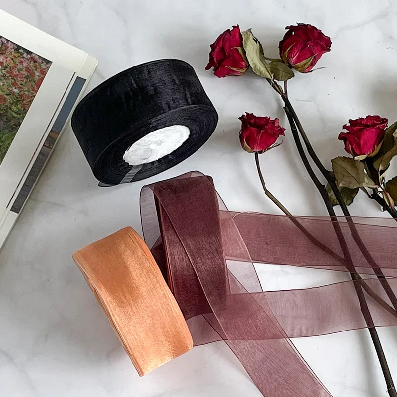 4 سنتيمتر الشيفون الأورجانزا ا - مراجعة Ribbon Organza Roll وسعره