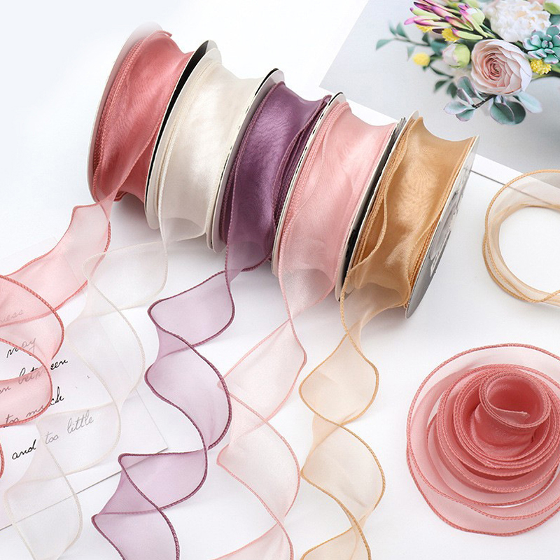شريط حرير شفاف لتغليف الهدايا  - مراجعة Ribbon Organza Roll وسعره