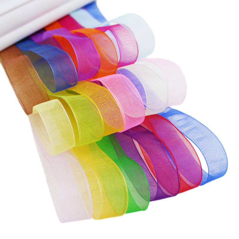 (50 ياردة/لفة) شرائط أورجانزا  - مراجعة Ribbon Organza Roll وسعره